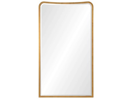 Mirror Home Distressed Gold Leaf Rectangular Wall Mirror