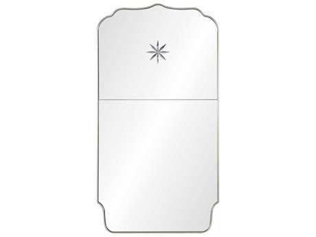 Mirror Home Michael S. Smith Antiqued Silver Leaf Rectangular Wall Mirror