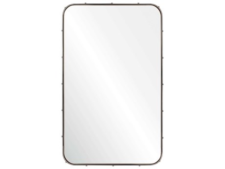 Mirror Home Michael S. Smith Navy Polished Stainless Steel Rectangular Wall Mirror