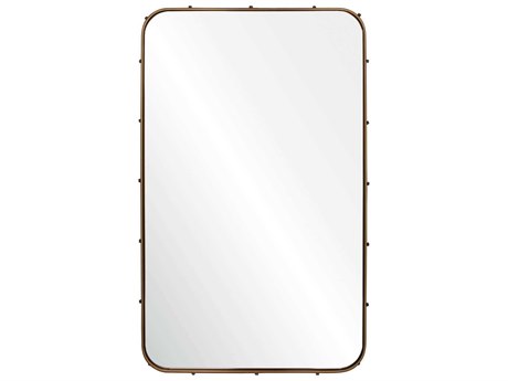 Mirror Home Michael S. Smith Brompton Antiqued Light Bronze Rectangular Wall Mirror