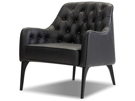 Mobital Ellington Black Leather Accent Chair