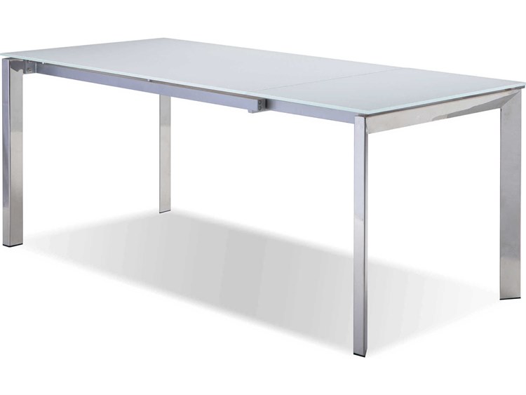 Mobital Ghost 71 X 33 Rectangular White Glass Dining Table Mobital Ghost 71 X 33 Rectangular White Glass Dining Table Dta Ghos Whit