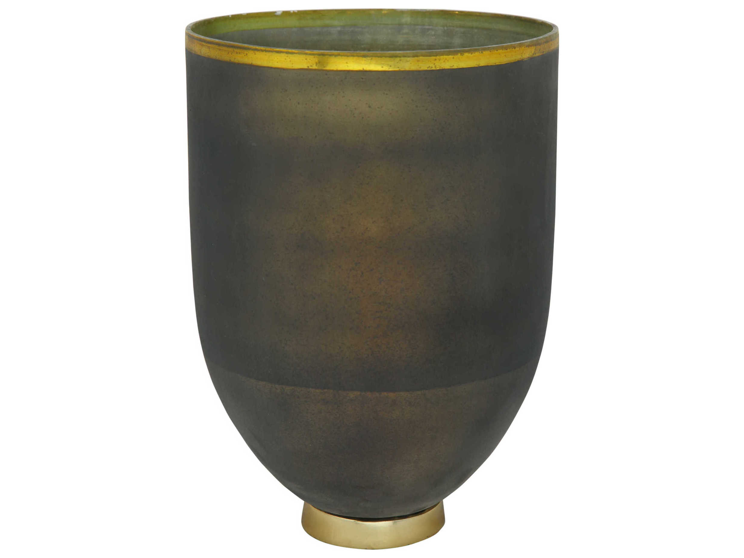 Moe S Home Collection Onyx Black 11 Wide Vase Ix 1071 02