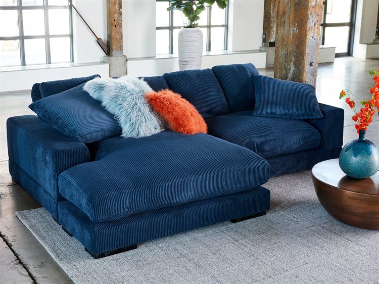 Moe S Home Collection Plunge Light Blue Two Piece Sectional Sofa With Left Arm Facing Chaise Metn100446 - Plunge Sectional Sofa Moe S Home Collection Plunge Light Blue Two Piece Sectional Sofa With Left Arm Facing Chaise Metn100446 - Plunge Sectional Sofa