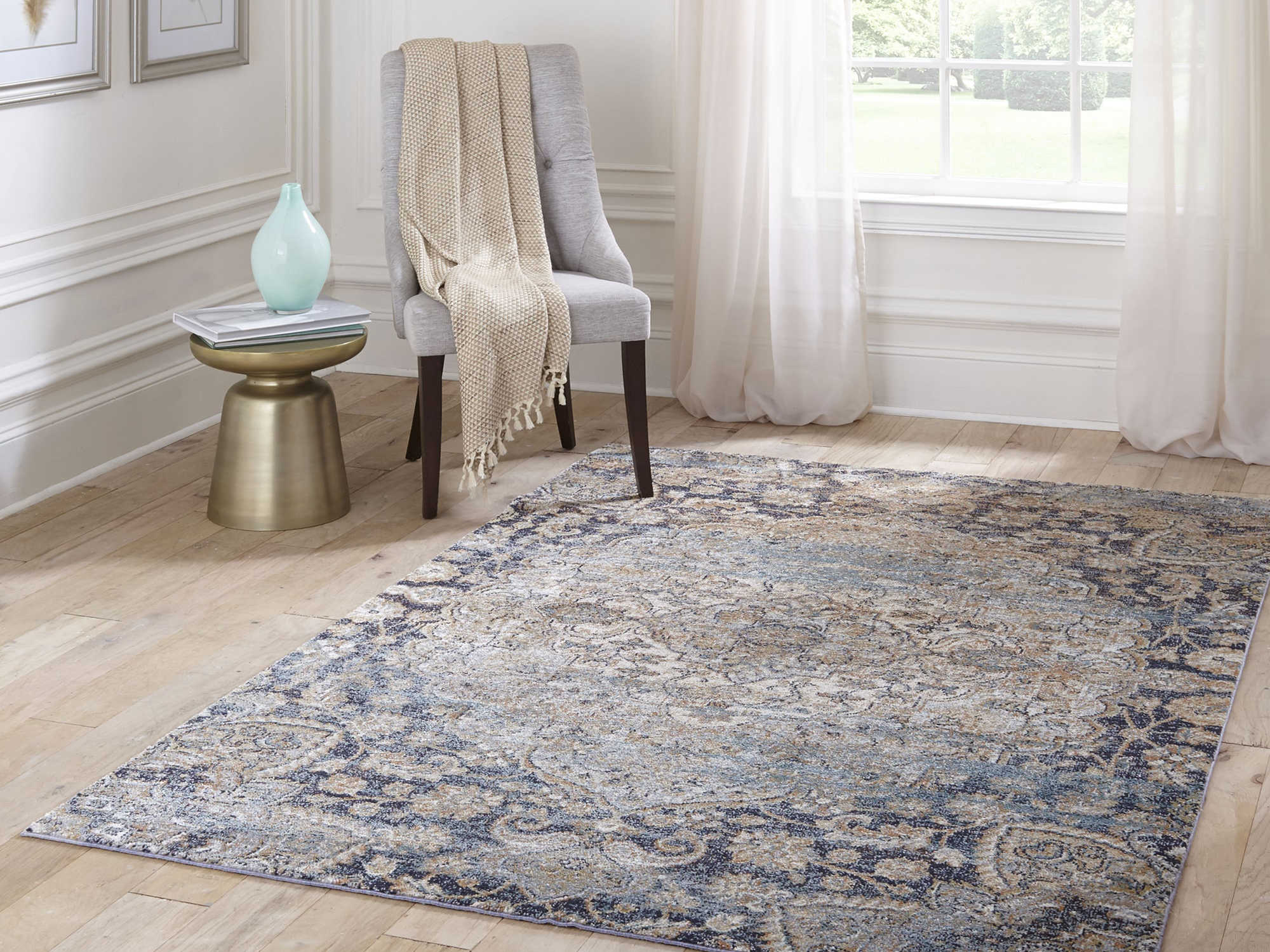 Momeni Amelia Navy Rectangular Area Rug MOAMELIAM01NVY