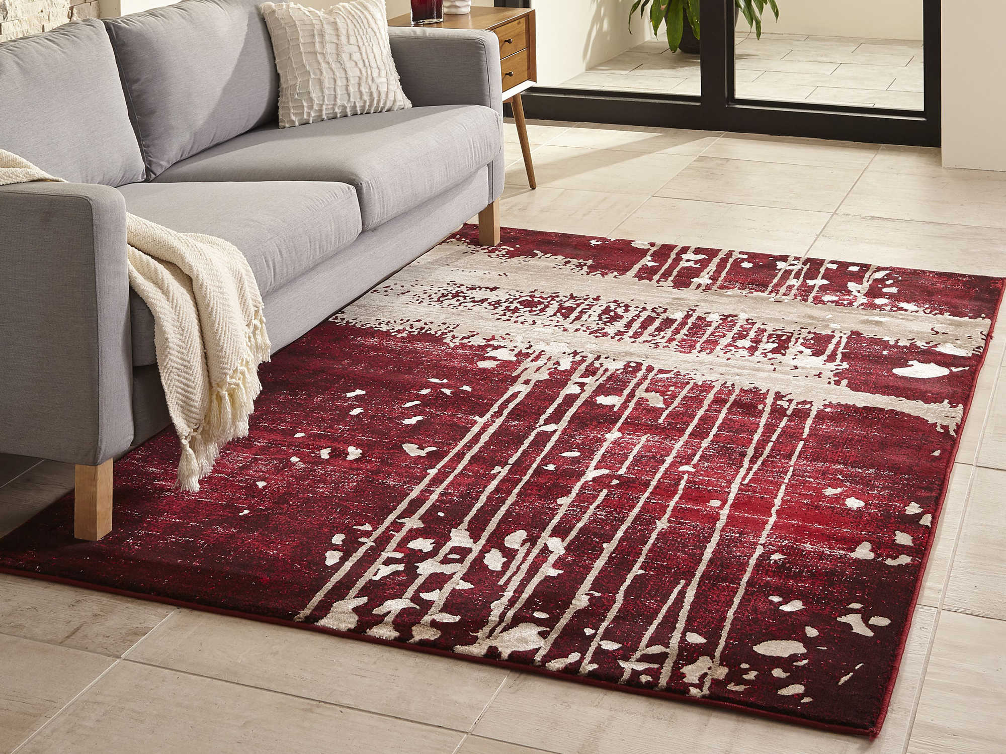 Momeni Monterey Red Rectangular Area Rug MOMONTEMO02RED