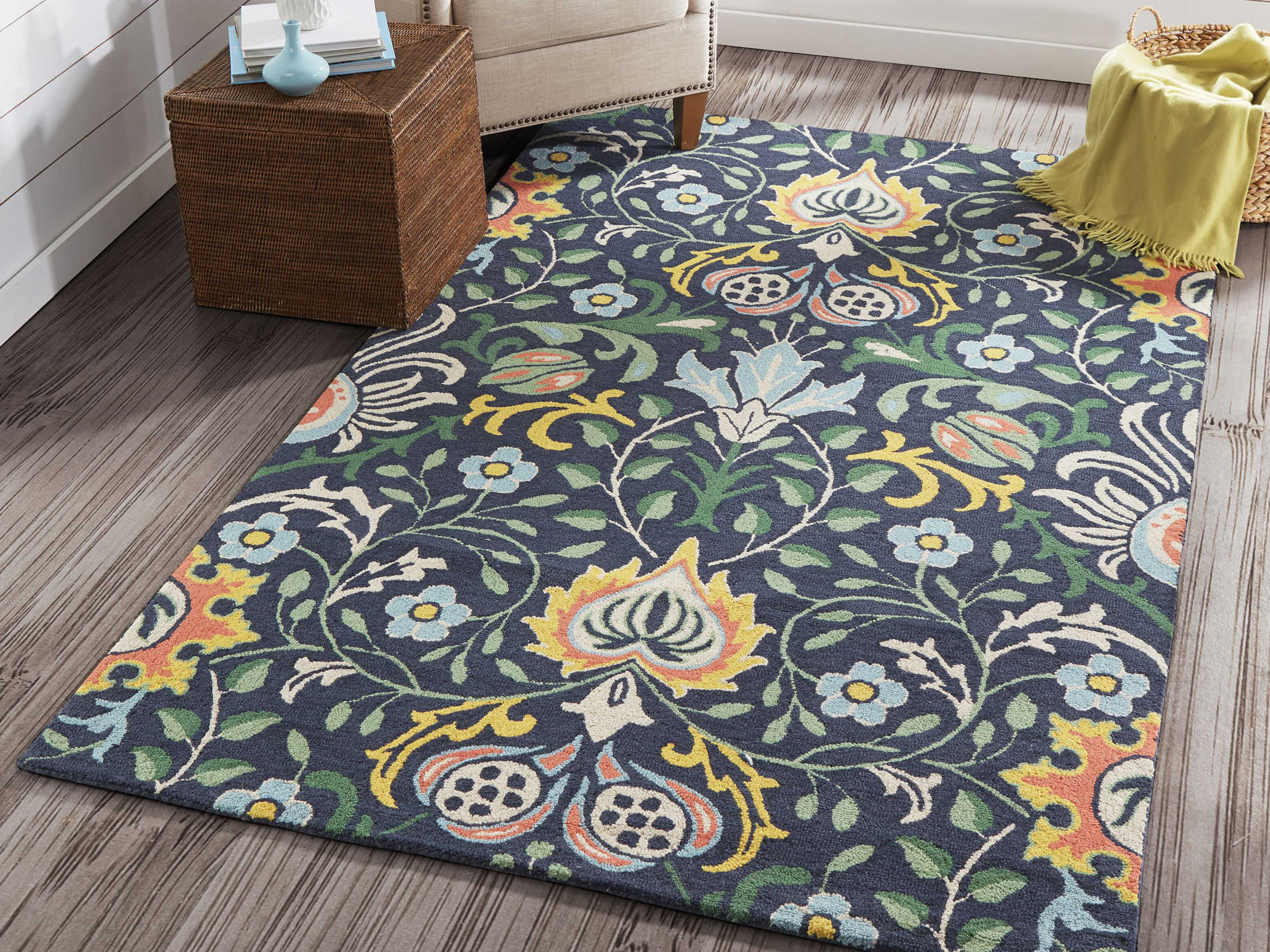 Momeni Newport Navy Rectangular Area Rug MONEWPONP12NVY