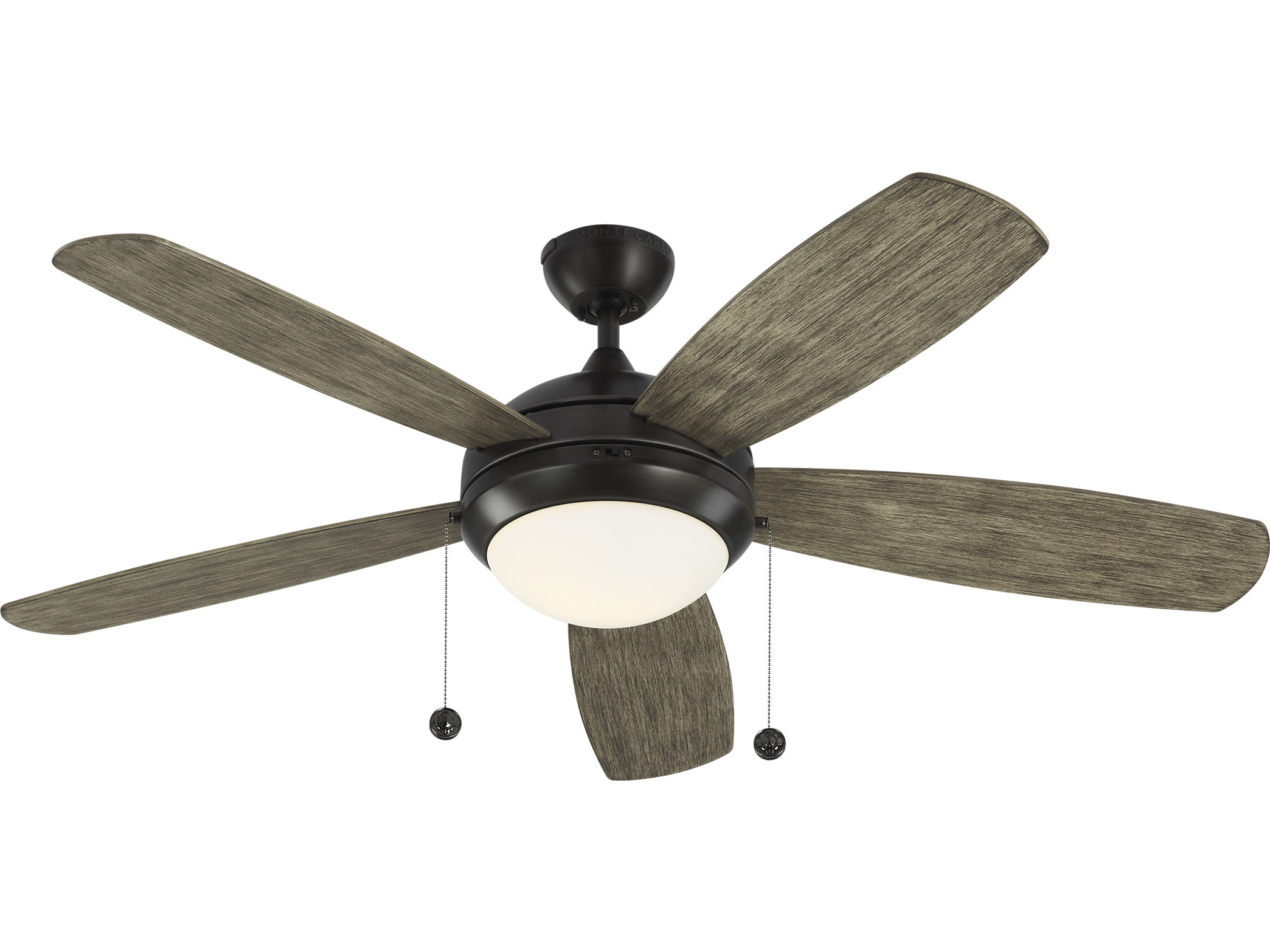 Monte Carlo Fans Discus Aged Pewter 52 Wide Indoor Ceiling Fan