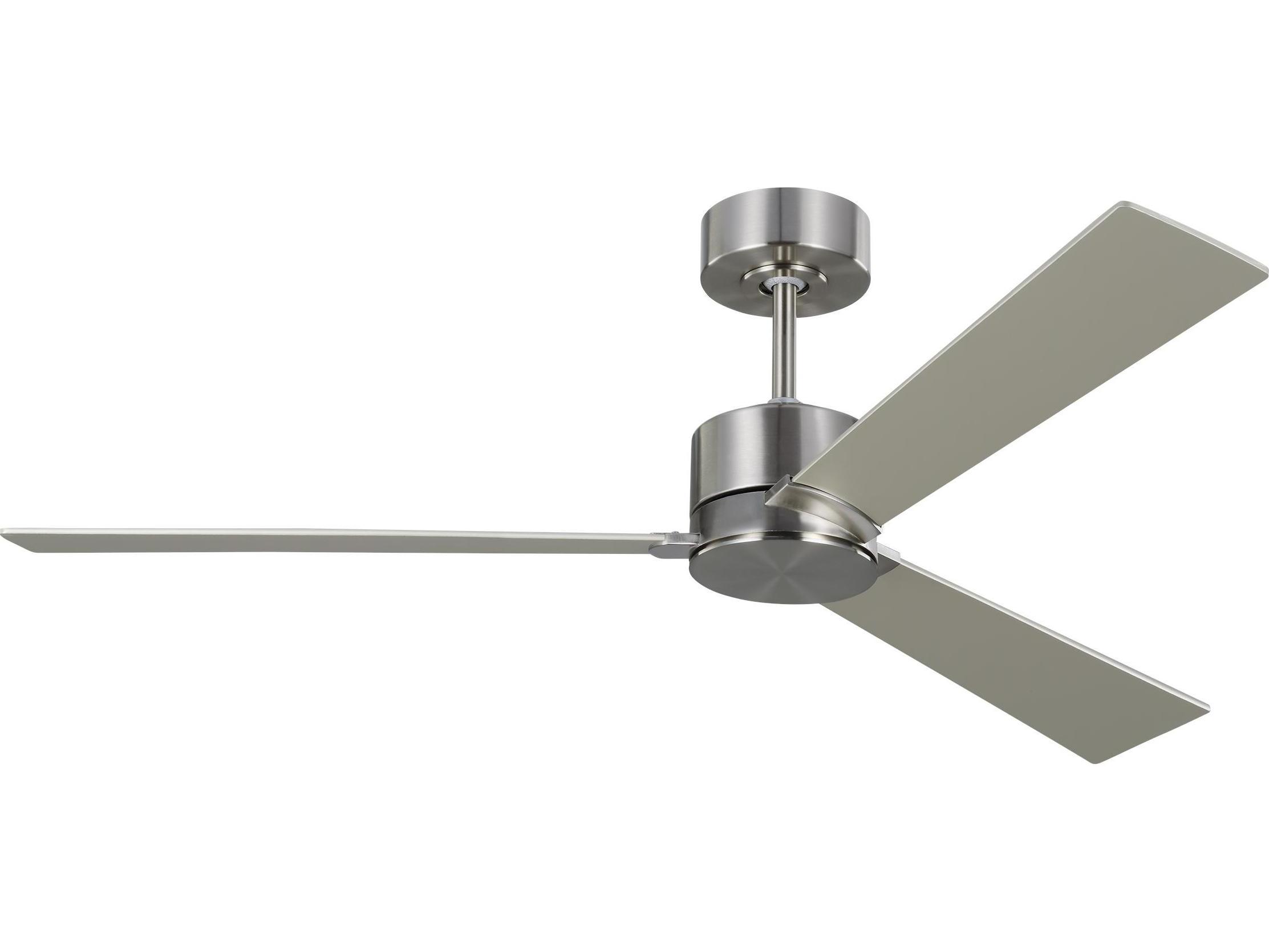 Monte Carlo Fans Rozzen Brushed Steel 52'' Wide Indoor Ceiling Fan with