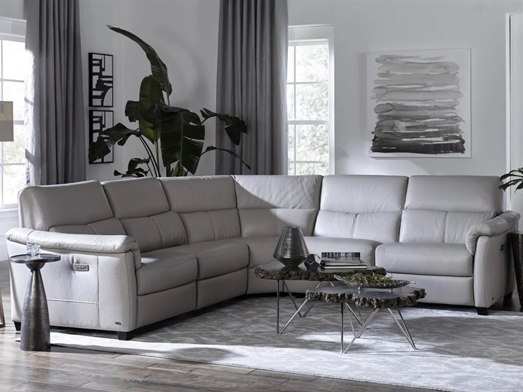 Natuzzi Editions Astuzia Reclining " Wide Leather Upholstered Sectional