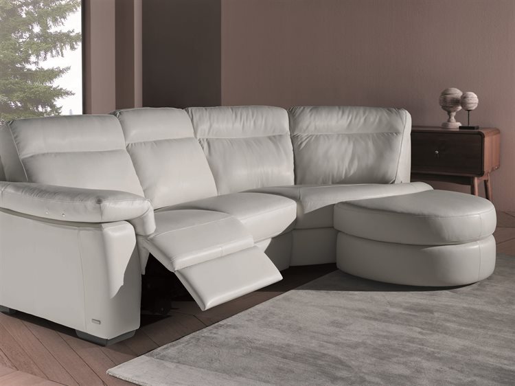 Natuzzi Editions Brivido Reclining Leather Sectional Sofa ...