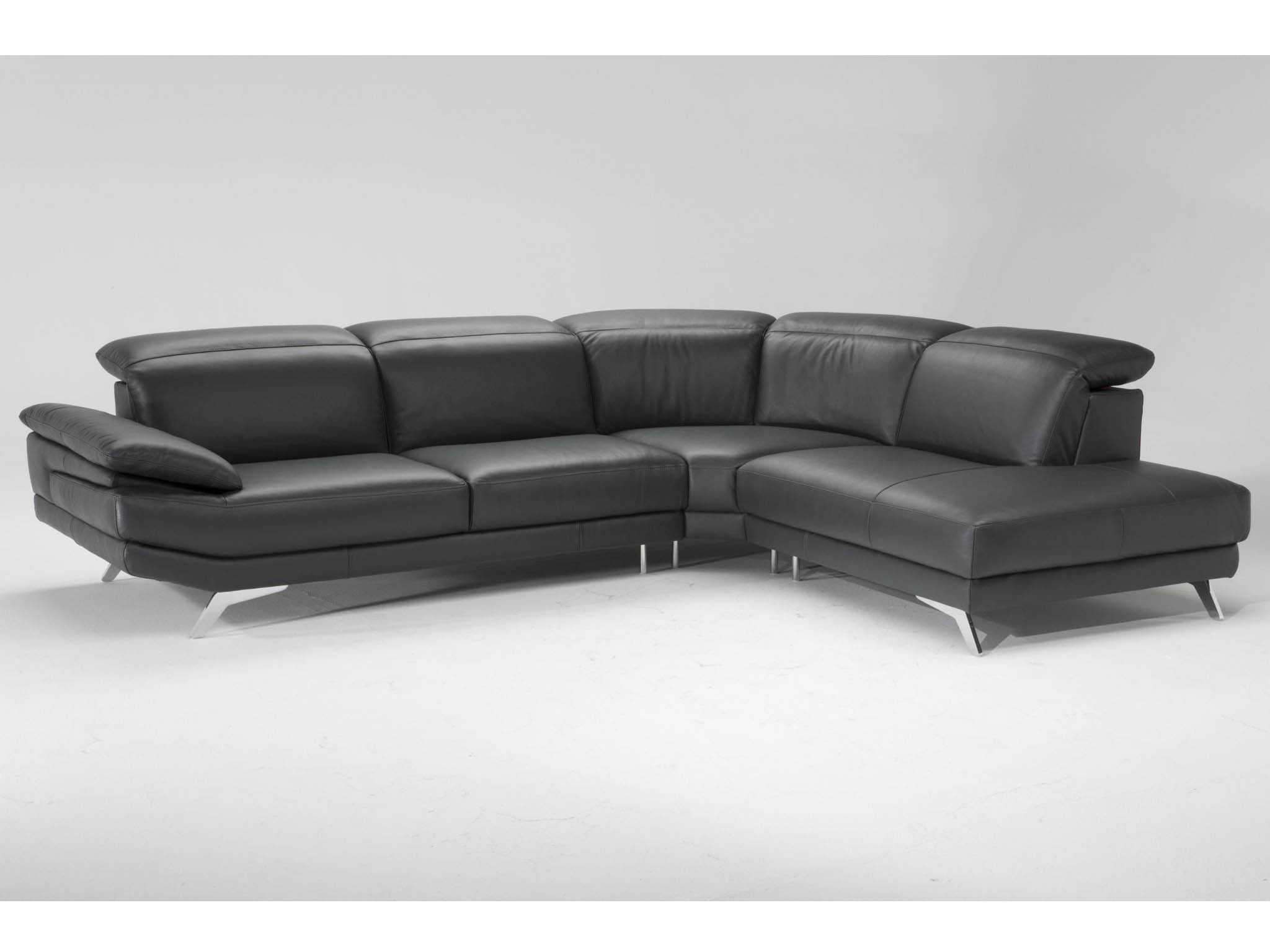 Natuzzi Editions Principe Sectional, Natuzzi Black Leather Sofa