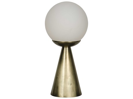 Noir Merle Antique Brass Glass Buffet Lamp