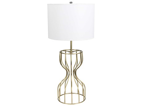 Noir Perry Antique Brass Buffet Lamp