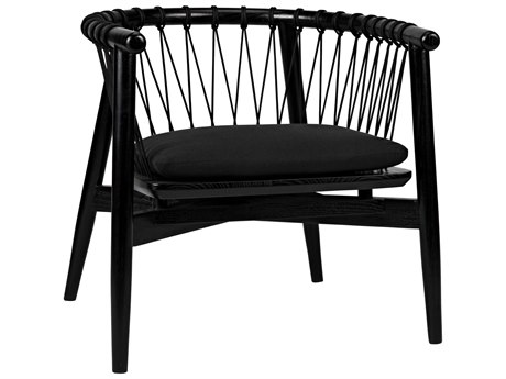 Noir Black Fabric Accent Chair