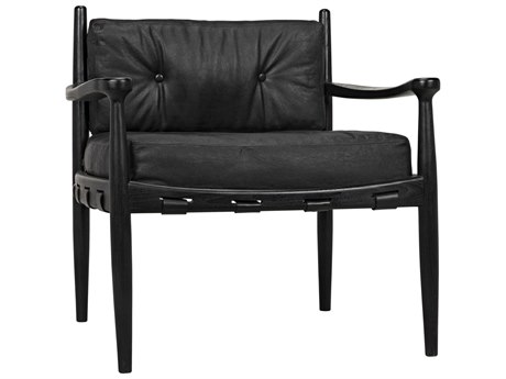 Noir Black Fabric Accent Chair