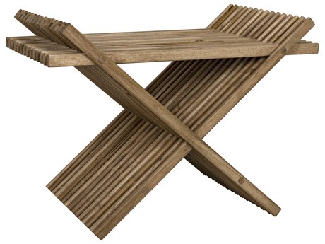 Noir Teak Brown Accent Stool
