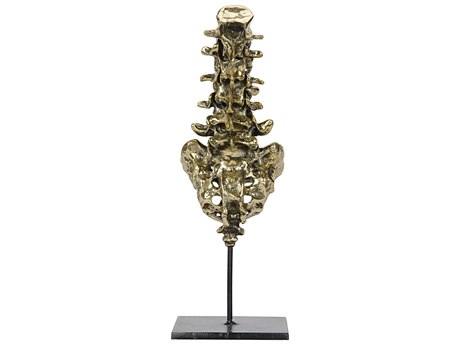 Noir Brass & Metal Vertebrae Sculpture