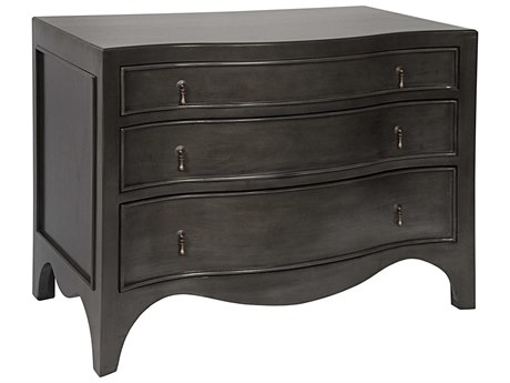 Noir Bedroom Storage Brentford 3-Drawers Brown Mahogany Wood Dresser
