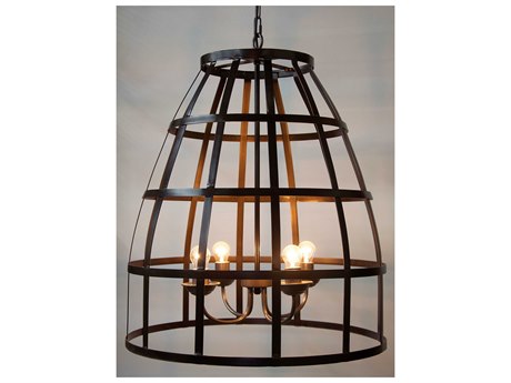 Noir 4-Light Black Chandelier