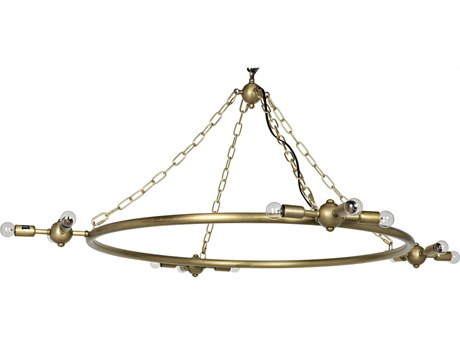 Noir Sasha 12-Light Antique Brass Chandelier