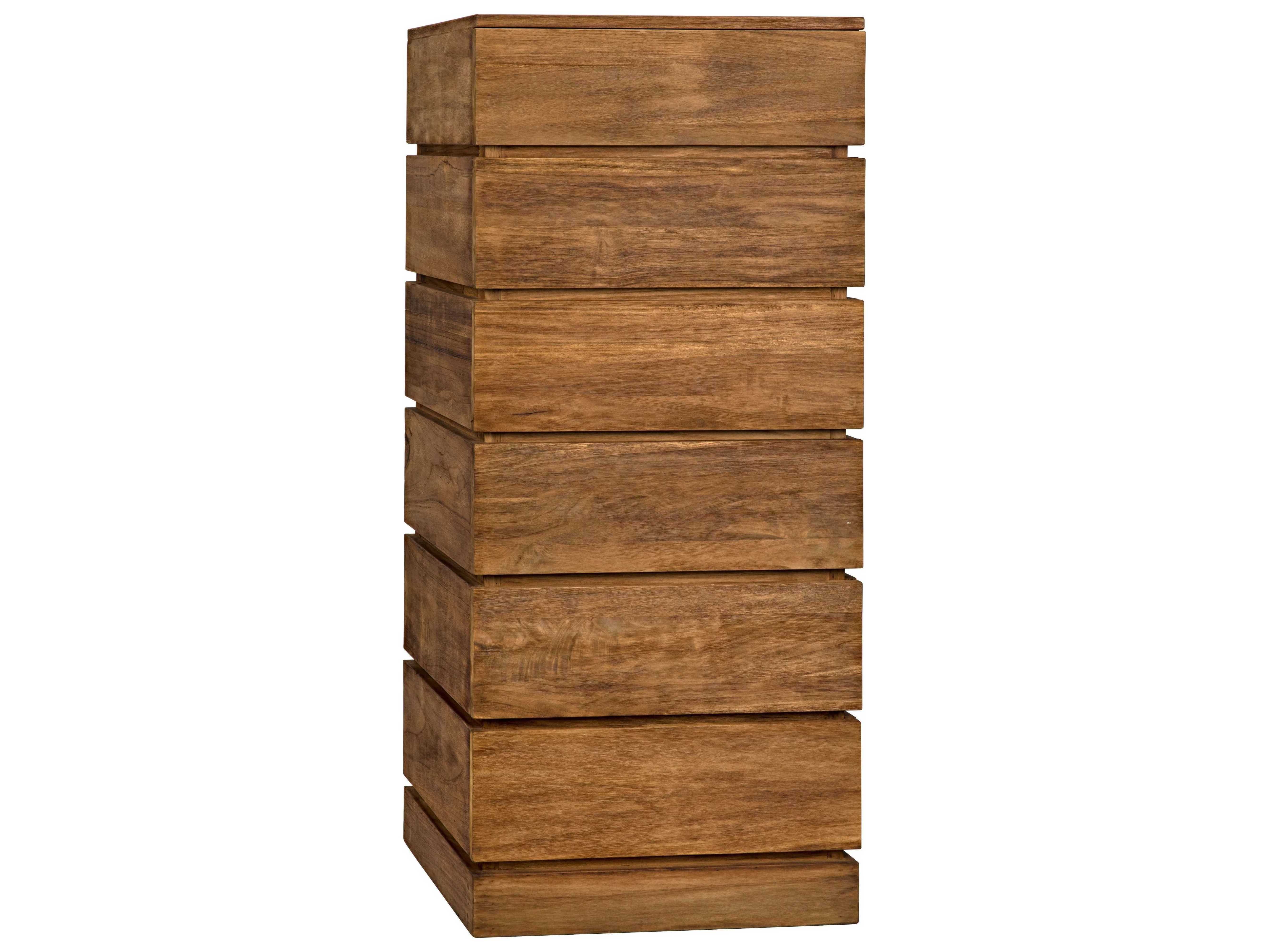 Noir Furniture Pale 6 Drawers Chest of