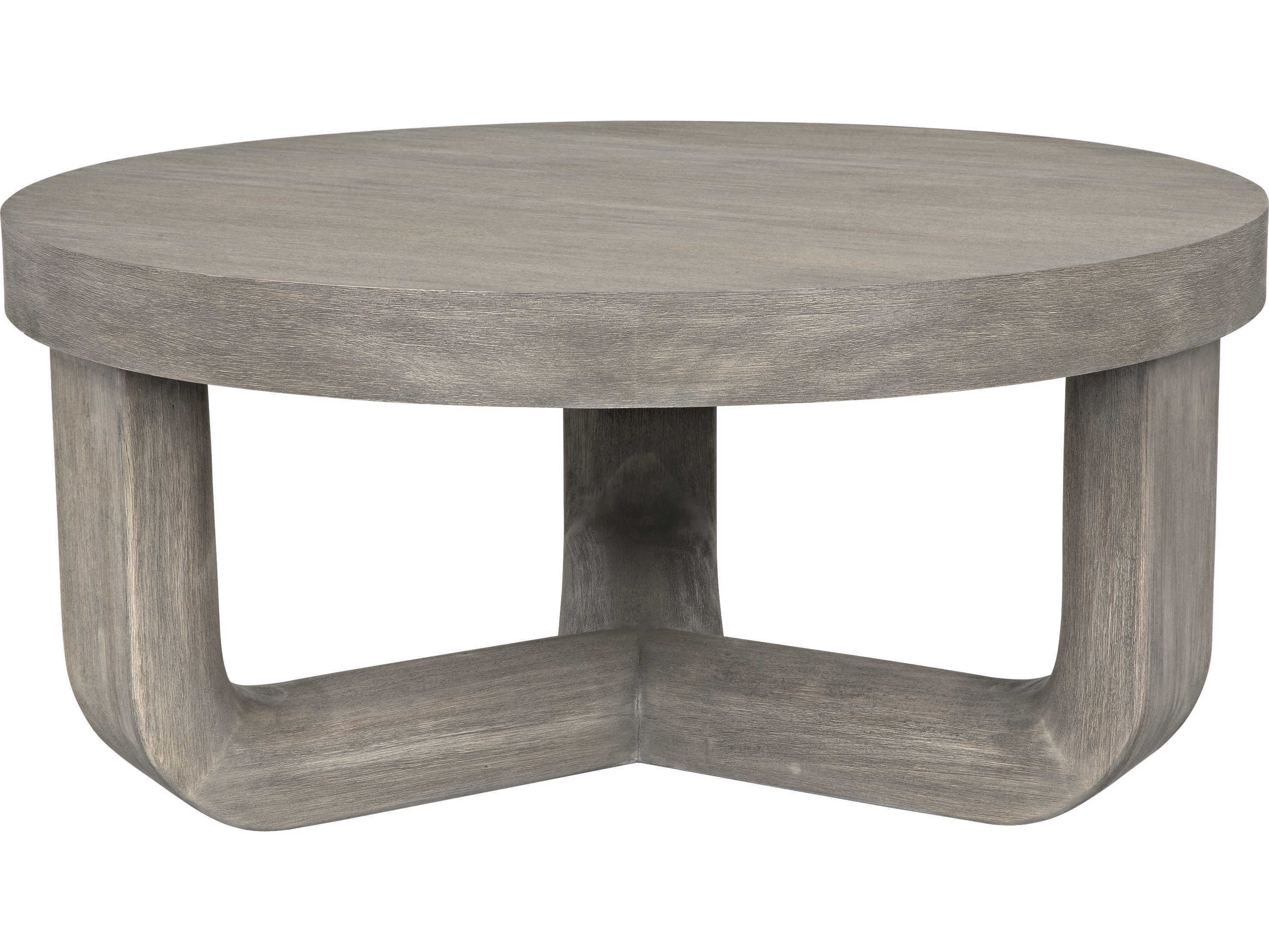 Noir Furniture Distressed Grey 40 Wide Round Coffee Table Noigtab1042dgr