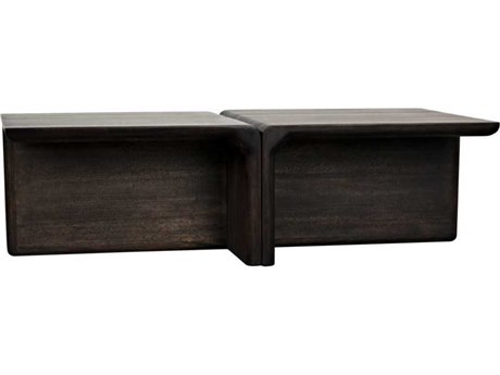 Noir Rectangular Wood Ebony Walnut Coffee Table
