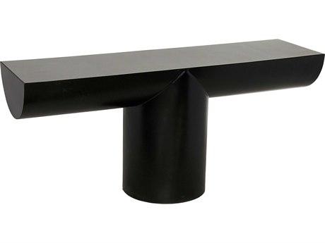Noir Rectangular Black Metal Console Table