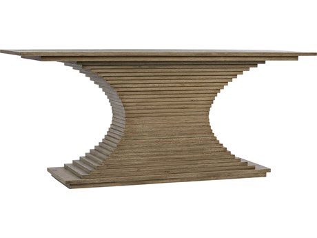 Noir Rectangular Wood Bleached Walnut Console Table