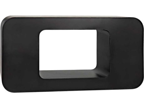 Noir Rectangular Metal Black Console Table