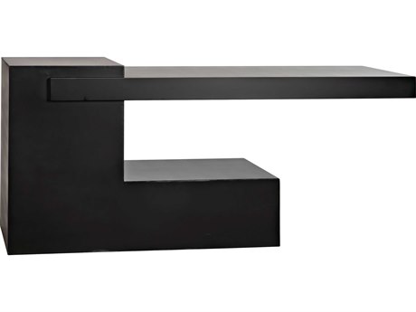 Noir Rectangular Black Metal Console Table