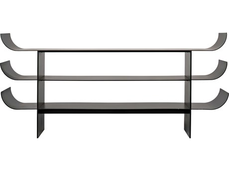 Noir Rectangular Black Metal Console Table