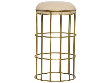 Noir Upholstered Gold Counter Stool