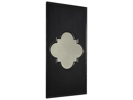 Noir Good Luck Hand Rubbed Black / Gold Trim Wall Mirror