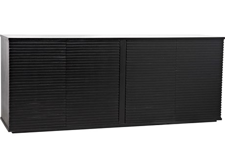 Noir 74" Mahogany Wood Hand Rubbed Black Sideboard