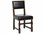Noir Furniture Abadon Distressed Black Leather Dining Side Chair  NOIGCHA271D1