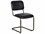 Noir Furniture 0045 Vintage Black Leather Dining Arm Chair  NOILEAC0045B