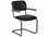 Noir Furniture 0037 Black Leather Dining Side Chair  NOILEAC0037B