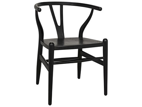 Noir Zola Sungkai Wood Black Side Dining Chair