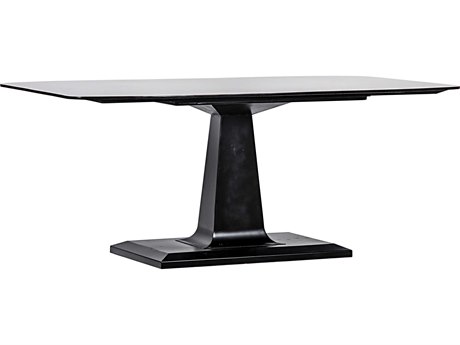 Noir Rectangular Black Metal Dining Table