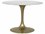 Noir Furniture Laredo Antique Brass & Quartz 36'' Round Dining Table  NOIGTAB514MB36