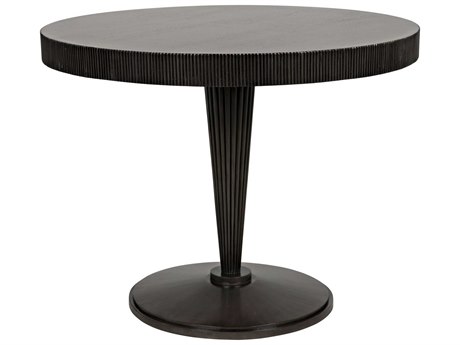 Noir Round Wood Pale Dining Table