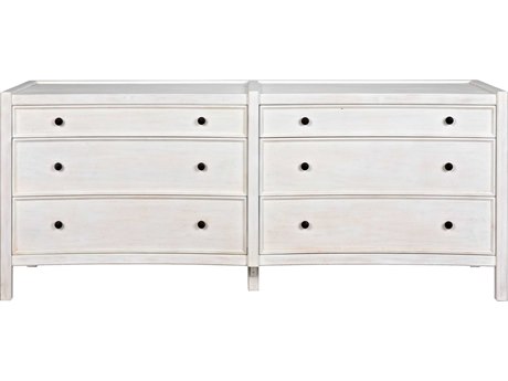 Noir Hampton 6-Drawers Mahogany Wood Double Dresser