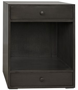 Noir Rectangular Wood Pale End Table