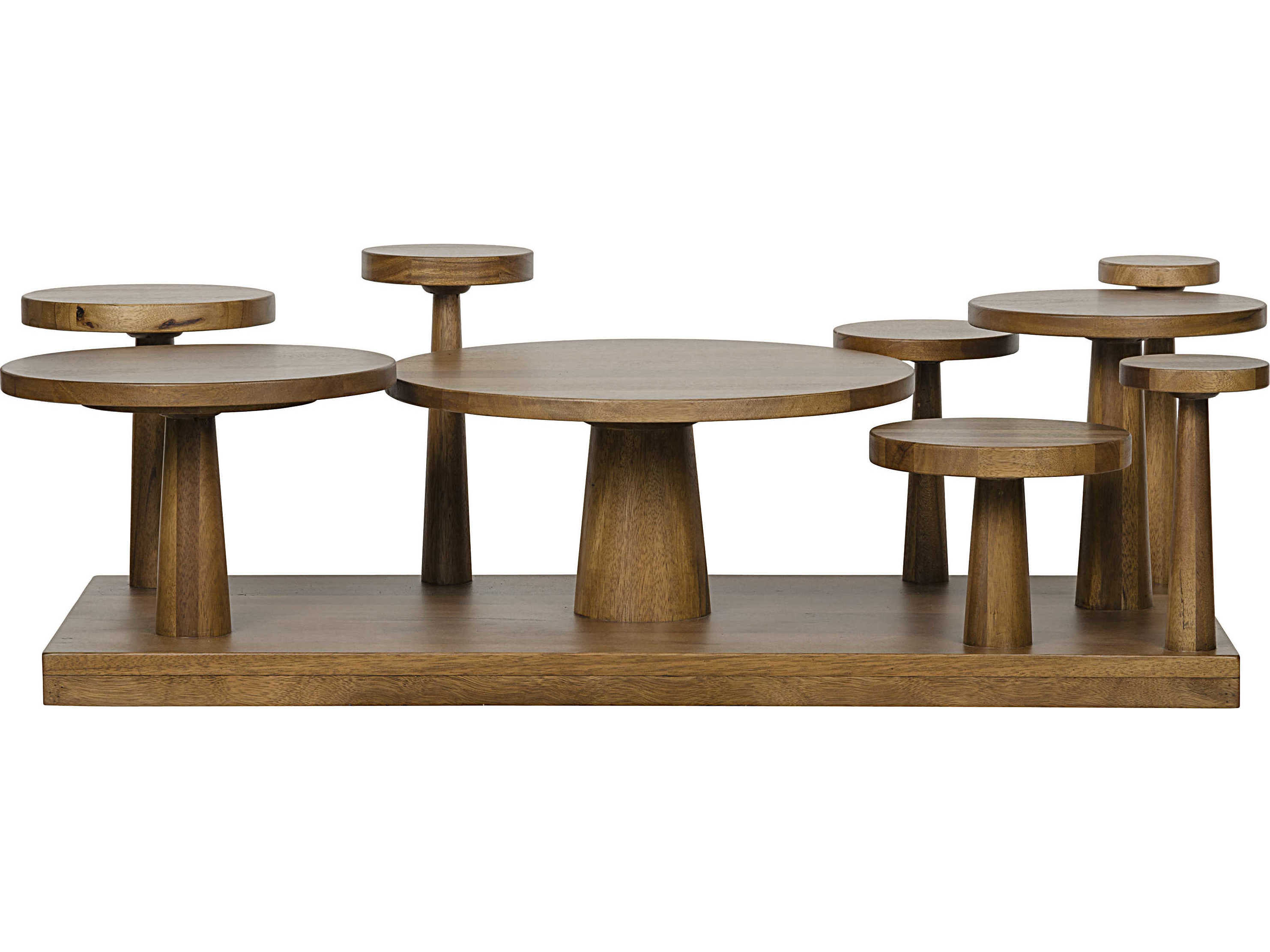 Noir Furniture Anvil Dark Walnut 66.5'' x 35'' Rectangular Coffee Table NOIGTAB1005DW