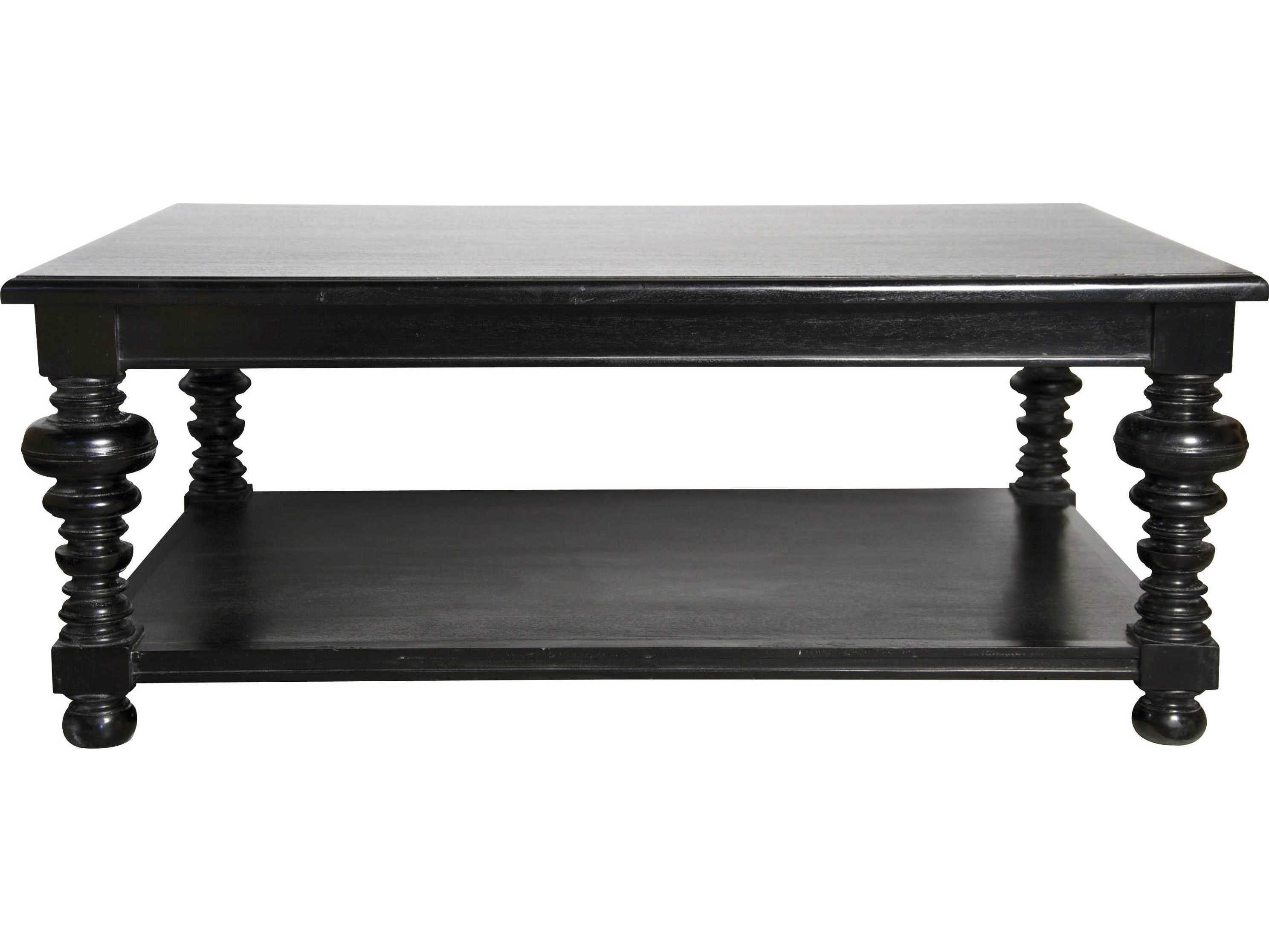 Noir Furniture Ferret Hand Rubbed Black 48 X 32 Rectangular Coffee Table Noigtab116hb