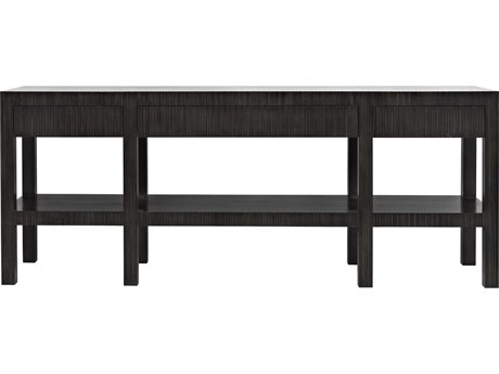 Noir Living Room Accents Rectangular Wood Pale Console Table
