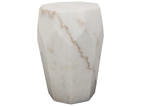 Noir Living Room Accents Octagon Marble Lightly Sealed End Table