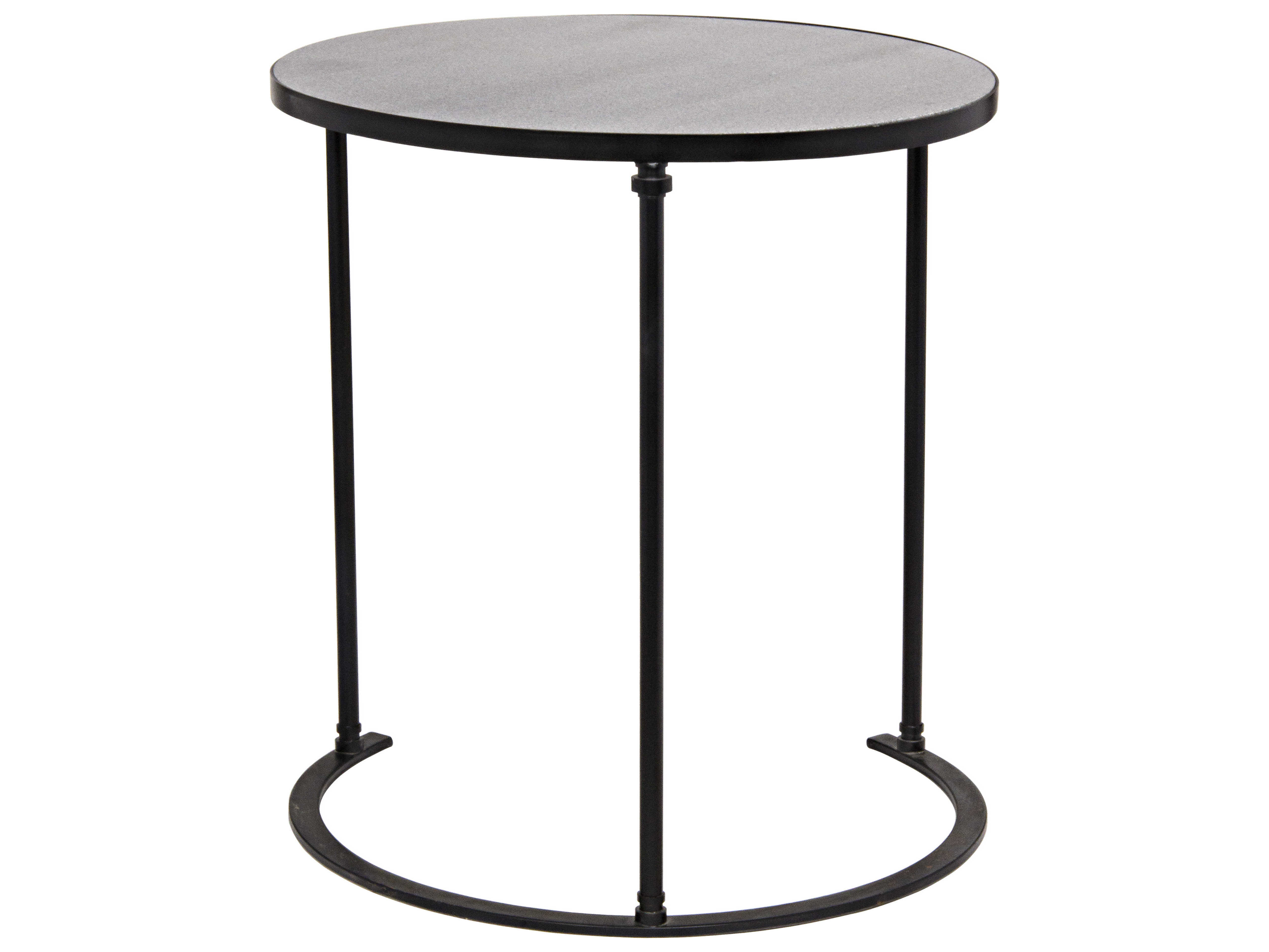 Noir Furniture Molly A Metal Stone 26 5 Round Foyer Table
